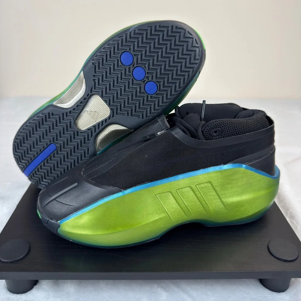 adidas Crazy IIInfinity Lace Up Golblin Green Sneakers Shoes Mens 8 JI0852 NWOB